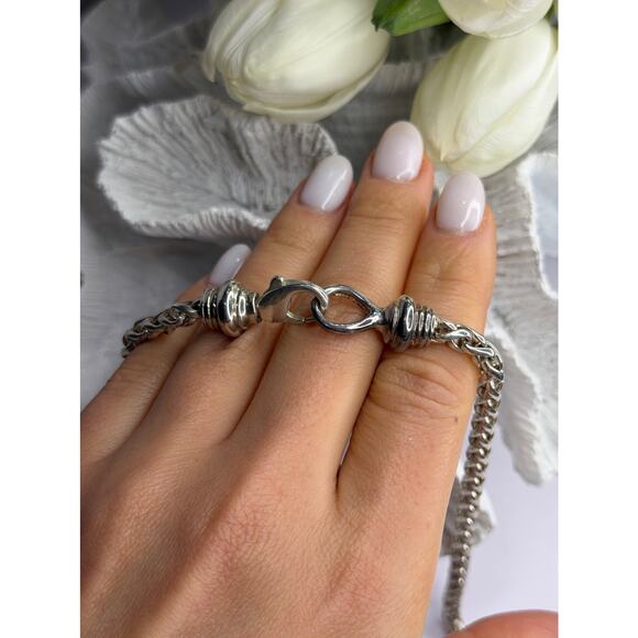 Vintage 925 Sterling Silver Chain Necklace Length 18 in - Picture 4 of 10